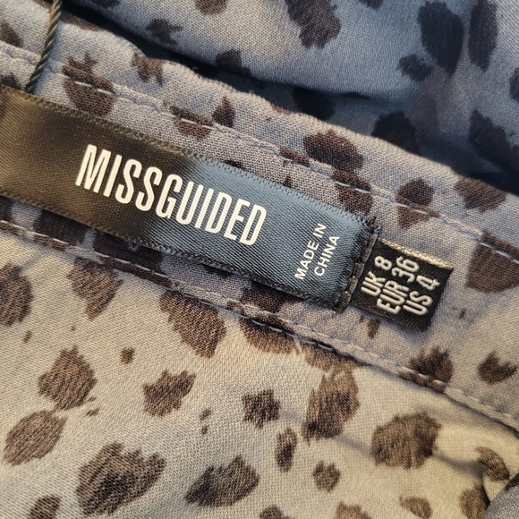 MISSGUIDED Women's Blue Dalmatian Print Shirt Dress Size EU 36 US 4 - Picture 9 of 10